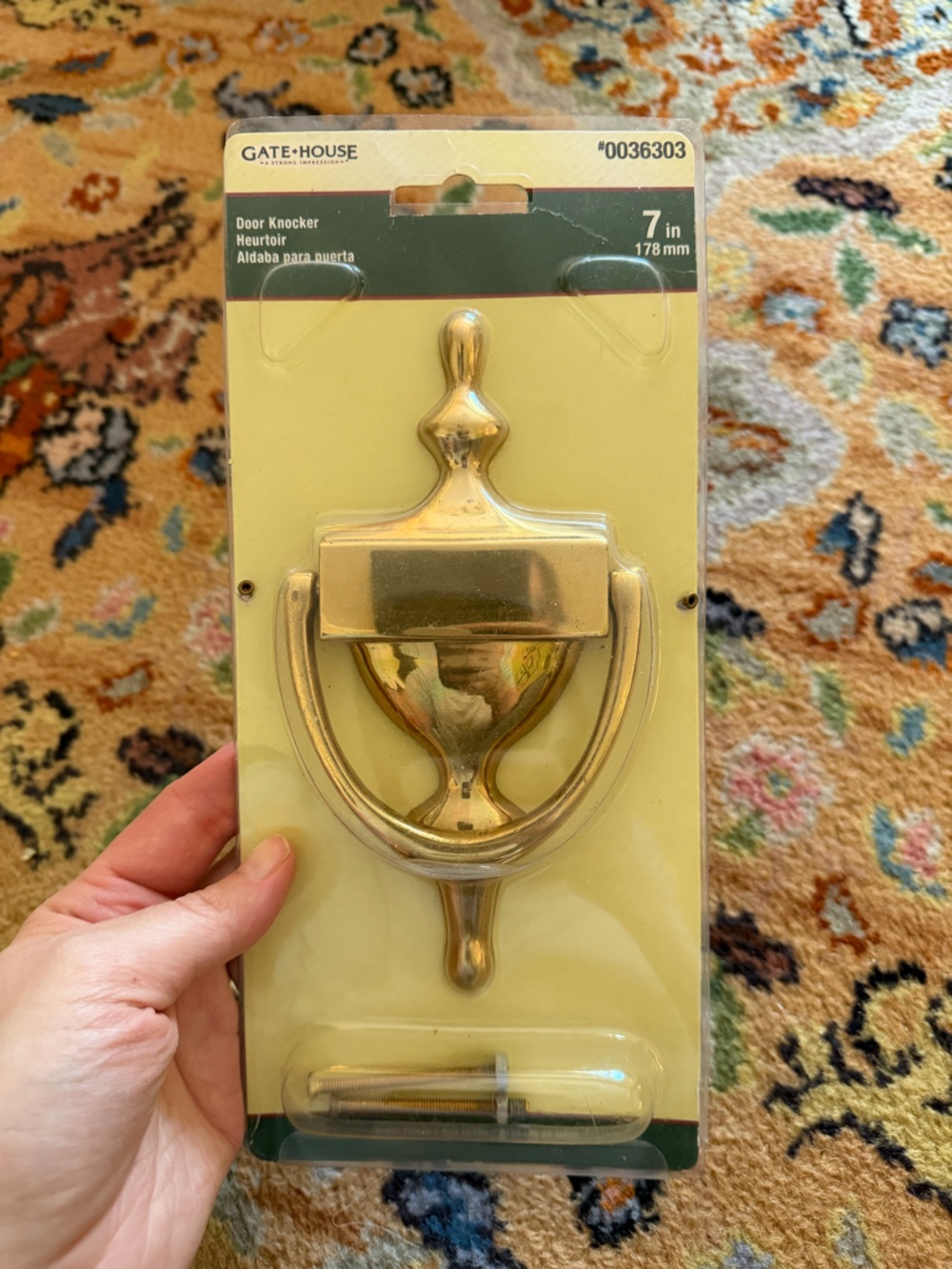 Vintage brass finish door knocker